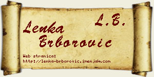 Lenka Brborović vizit kartica